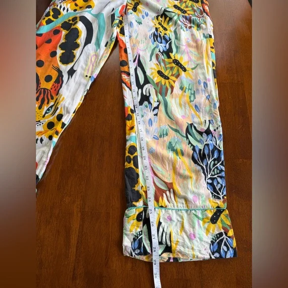 Marcos Navarro for Anthropologie Flannel Sleep Pants Animal Print Colorful, M - Picture 14 of 14